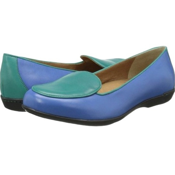 Dansko Shoes - Dansko Women's 8.5/9 39EU Nastacia Nappa Leather Slip On Loafer Shoes Blue Green